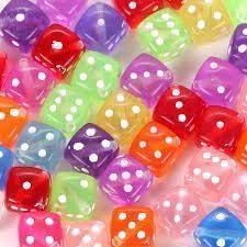 Mini Acrylic Beads 8mm Beads for Jewelry Making Bracelets Necklaces Earrings Key Chains Accessories DIY Crafts Valentine Christmas Birthday Gifts Mixed Color (Dice) (100 Pcs - Mix)-B0FKN51Y24
