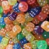Mini Acrylic Beads 8mm Beads for Jewelry Making Bracelets Necklaces Earrings Key Chains Accessories DIY Crafts Valentine Christmas Birthday Gifts Mixed Color (Dice) (100 Pcs - Mix)-B0FKN51Y24