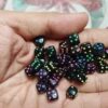 Mini Acrylic Beads 8mm Beads for Jewelry Making Bracelets Necklaces Earrings Key Chains Accessories DIY Crafts Valentine Christmas Birthday Gifts Mixed Color (Dice) (50 Pcs - Black)-B0FKN5D5Q9