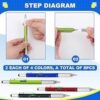 1PCe Construction Tools Screwdriver Screen Touch Ballpoint Pen Ruler Gadgets Capacitive Pen 6 in 1 Multi-functional Pen (Silver)-B0FLT4GLT2