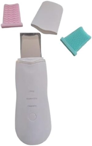 -Ultrasonic Facial Skin Scrubber – 3 Modes + 2 Silicone Brushes + USB Charger-B0FKH59ZGY
