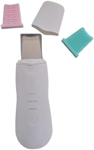 -Ultrasonic Facial Skin Scrubber – 3 Modes + 2 Silicone Brushes + USB Charger-B0FKH59ZGY