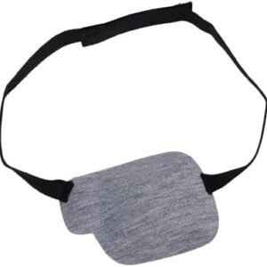 1Pcs-Kid's/Adult Black Adjustable Soft and Comfortable Pirate Eye Patch Single Eye Mask for Amblyopia Lazy Eye  (Left-Gray)-B0FL2N4D6C