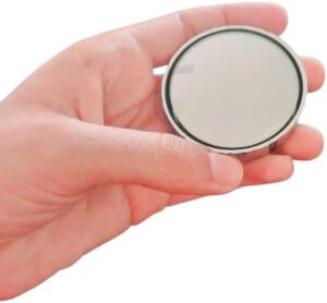 High-Quality Dual Round Mirrors – Crystal Clear Reflection – 2 Pieces with Protective Plastic Case-B0FMRRFTX9