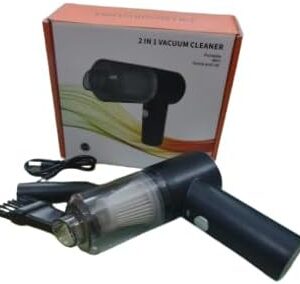 2-in-1 Portable Vacuum Cleaner – USB Rechargeable Compact, Lightweight & Powerful – Ideal for Home and Car UseB0FN4L3T95