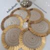 5 Pcs Handmade Crochet Coaster plates for cubs and mug عدد 5 قطع تشكيلة متنوعه من قواعد الاكواب والمج مصنوعة من الكورشية-B0FKBM5WC2