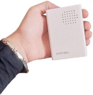 Classic Electronic Door Bell – Loud & Clear Chime – Minimalist Design – Easy Wall Mount – White 8cm* 6cm 1 pcs-B0FMS2ZQT2