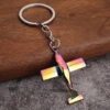 Metal Airbus Airliners Fighter Jet Plane Warplane Helicopter Airplane Keyring 3D Bomber Aircraft Keychain Warcraft Key Chain-B0FKWMK7BG