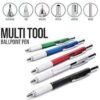1PCe Construction Tools Screwdriver Screen Touch Ballpoint Pen Ruler Gadgets Capacitive Pen 6 in 1 Multi-functional Pen (Silver)-B0FLT4GLT2