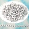 Mini Acrylic Beads 8mm Beads for Jewelry Making Bracelets Necklaces Earrings Key Chains Accessories DIY Crafts Valentine Christmas Birthday Gifts Mixed Color (Dice) (100 Pcs - White)-B0FKN72LD4
