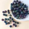 Mini Acrylic Beads 8mm Beads for Jewelry Making Bracelets Necklaces Earrings Key Chains Accessories DIY Crafts Valentine Christmas Birthday Gifts Mixed Color (Dice) (50 Pcs - Black)-B0FKN5D5Q9
