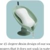 -Soap Dish with Draining Tray for Shower Bathroom ment green-B0FNK7FLBB