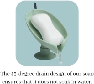 -Soap Dish with Draining Tray for Shower Bathroom ment green-B0FNK7FLBB