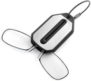 [1Pcs] Mini Portable Clip Nose Reading Glasses With Keychain Magnifier Folding Reading Glasses-B0FH6FY1Q4