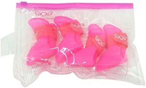 4Pcs Pet WaterProof Rainshoes Anti-slip Rubber Boot For Big Large and Small Dogs Cats Outdoor Boots Pet Rain Shoes For Pets (Black, XL: Shoe length 7.5cm/ Shoe width 6cm)-B0FKBY6Q5Y