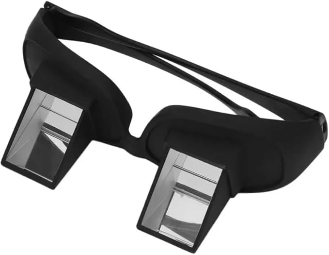 Lazy Glasses Bed Prism Glasses Spectacles Horizontal High Definition Glasses Prism Periscope Lie Down Eyeglasses for Reading and Watch TV in Bed Unisex-B0FKHH44HV