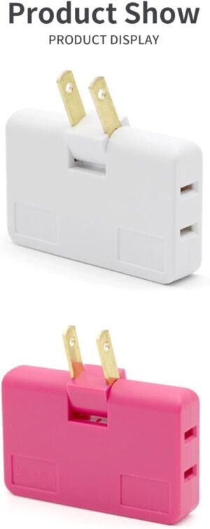 Three Converter 180 Degree Rotation Extension Plug Wireless Outlet Travel Adaptor Light Socket In Japan Canada - (Standard: US Plug, Color: Random)-B0FLVZJSYL