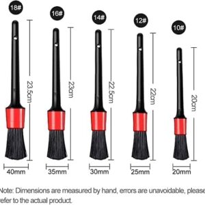 41QR8OUhsnL._AC_ SIZE: 5 different car brush sizes, almost meet all your needs for car cleaning, length enough for easily reaching into the lug nuts, narrow and any other tough to reach areas. NO METAL PARTS-B0FLR9H8QD