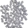 Mini Acrylic Beads 8mm Beads for Jewelry Making Bracelets Necklaces Earrings Key Chains Accessories DIY Crafts Valentine Christmas Birthday Gifts Mixed Color (Dice) (100 Pcs - White)-B0FKN72LD4