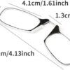 [1Pcs] Mini Portable Clip Nose Reading Glasses With Keychain Magnifier Folding Reading Glasses-B0FH6FY1Q4