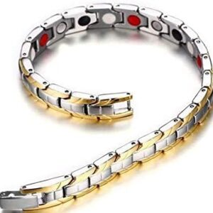 Bracelet 2IN1 Health Energy Bangle Arthritis Twisted Magnetic Exquisite Bracelet Male Gift Power Therapy Magnets-B0FMNM4SQD