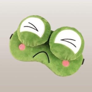 1Pcs - 3D Frog Plush Sleep Mask Cute Sleeping Eye Cover For Children Lovely Blindfold Sort Plush Eyes Bandage Women Travel Warm Relax Nap (Lose)-B0FMY3MMC7