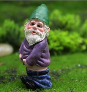 Funny Mooning Gnome Statue – Hilarious Garden or Home Decor 10Cm-B0FMQ9WXWB
