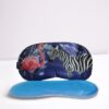 Tropical Animal Print Sleep Mask with Cooling Gel Insert – Flamingo & Zebra Design-B0FMQ3YN56