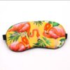 Flamingo Print Sleep Mask with Cooling Gel Insert – Yellow Tropical Design-B0FMQ4Y6KS