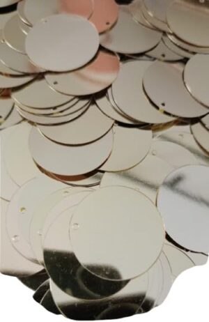 Dim 2.50Cm Sequins with 1 Side Hole PVC Flat Round Loose Sequin Paillettes Sewing Craft DIY Scrapbooking Pendant, (L) (100)-B0FLF3ZJVD