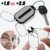 [1Pcs] Mini Portable Clip Nose Reading Glasses With Keychain Magnifier Folding Reading Glasses-B0FH6FY1Q4
