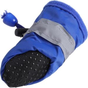 [4pcs/set] Waterproof Pet Dog Shoes Anti-slip Rain Boots Footwear for Small Cats Dogs Puppy Dog Pet Booties Pet Paw Accessories (Yellow, Size 3)-B0CRCDTBPM