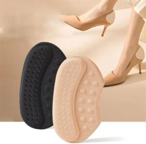 1Pair Shoe Pads for High Heels Anti-wear Foot pads Heel Protectors Womens Shoes Insoles Anti-Slip Adjust Size Shoes Accessories (Black, one size)-B0FMYM3ZH2