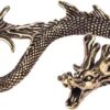 Mini Metal Brass Dragon Statue Tabletop Chinese Ornament Luck Figurine for Home Office Desk Bookshelf End Table (Bronze)-B0FKCTR9TK