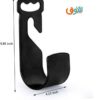 Garden Hose Hangers Holder, Wall Mount Expandable Water Hose Holders, Heavy Duty Pipe Holder Tidy Hook Support 25MT/50MT for 1/2" and 3/4" Garden Hose (Black M2U)-B0FNKRP4PG