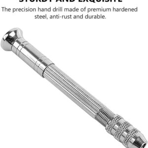 With Keyless Chuck Hand Twist Drill Handmade Tools 0.8mm-3.0mm HSS Drill Bits Hand Drilling Tool Mini Manual Puncher (0.5-2.0mm 11PCS)-B0FKNC35RC