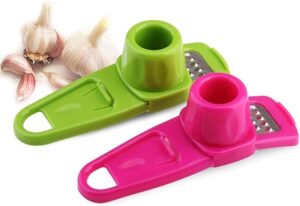 Simple Garlic Grinder Garlic Mud Artifact Stainless Garlic Grater Multi-Function Garlic Press Household Small Kitchen Utensils (2)-B0FLRTJSNM