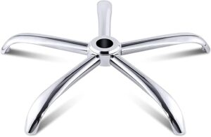 office chair base, 28 inch office chair base replacement with reinforced metal legs (2200lbs), chair bottom part for most chairs, cylinder and caster sockets (silver)-B0FLVNSNHQ