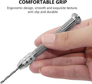 With Keyless Chuck Hand Twist Drill Handmade Tools 0.8mm-3.0mm HSS Drill Bits Hand Drilling Tool Mini Manual Puncher (0.5-2.0mm 11PCS)-B0FKNC35RC