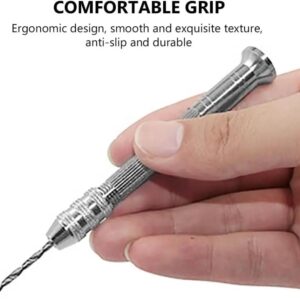 With Keyless Chuck Hand Twist Drill Handmade Tools 0.8mm-3.0mm HSS Drill Bits Hand Drilling Tool Mini Manual Puncher (0.5-2.0mm 11PCS)-B0FKNC35RC