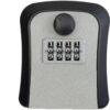 Key Lock Box, 4 Digit Combination Wall Mount Key Storage Lock Box for Outdoor & Indoor 5 Keys Large Capacity for House Spare Keys, Home, School, Office Wall Safe (Gary)-B0FMRSV77D