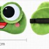 1Pcs - 3D Frog Plush Sleep Mask Cute Sleeping Eye Cover For Children Lovely Blindfold Sort Plush Eyes Bandage Women Travel Warm Relax Nap (Lose)-B0FMY3MMC7