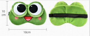 1Pcs - 3D Frog Plush Sleep Mask Cute Sleeping Eye Cover For Children Lovely Blindfold Sort Plush Eyes Bandage Women Travel Warm Relax Nap (Lose)-B0FMY3MMC7