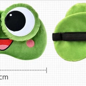51NXL8bmBEL._AC_ 1Pcs - 3D Frog Plush Sleep Mask Cute Sleeping Eye Cover For Children Lovely Blindfold Sort Plush Eyes Bandage Women Travel Warm Relax Nap (Lose)-B0FMY3MMC7