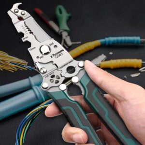 18 in 1 Foldable Wire Stripper, Multi-function Wire Stripping Pliers for Cutting and Pulling Wires Cable Scissors, Wire Stripper Tool-B0FMFPWWQ6