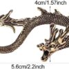 Mini Metal Brass Dragon Statue Tabletop Chinese Ornament Luck Figurine for Home Office Desk Bookshelf End Table (Bronze)-B0FKCTR9TK