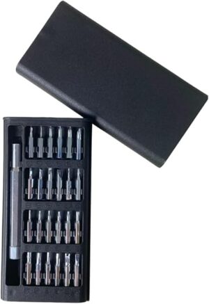 Precision Screwdriver Set – 24 Bits + Sleek Metal Handle-B0FKH18MD4