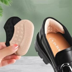 1Pair Shoe Pads for High Heels Anti-wear Foot pads Heel Protectors Womens Shoes Insoles Anti-Slip Adjust Size Shoes Accessories (Black, one size)-B0FMYM3ZH2