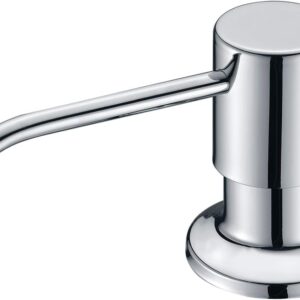 1Pcs 500mm Storage Sink Soap Dispenser, Kitchen Soap Dispenser, Built in Desk Mount Liquid Lotion Kitchen Countertop Soap Dispenser, Large Capacity Bottle,Chrome-B0FNK3QYFC