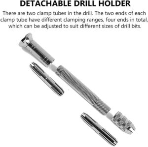 With Keyless Chuck Hand Twist Drill Handmade Tools 0.8mm-3.0mm HSS Drill Bits Hand Drilling Tool Mini Manual Puncher (0.5-2.0mm 11PCS)-B0FKNC35RC